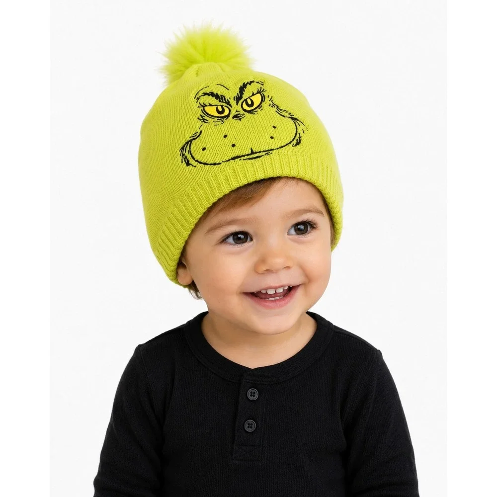 The Grinch Beanie With Mittens Toddler One Size Green